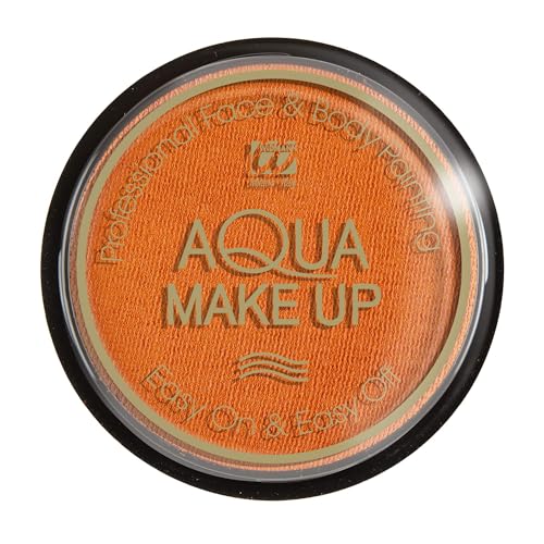 W WIDMANN Milano Party Fashion 9237H - Aqua Make-Up, Orange, in Schale, 15 g, Schminke, Karneval, Mottoparty, Halloween von WIDMANN MILANO PARTY FASHION
