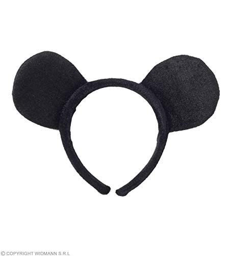 W WIDMANN MILANO Party Fashion 9434T - Haarreif mit Mausohren, Schwarz, für Kinder, Kopfschmuck, Accessoire, Kostüm, Mottoparty, Karneval von W WIDMANN MILANO Party Fashion