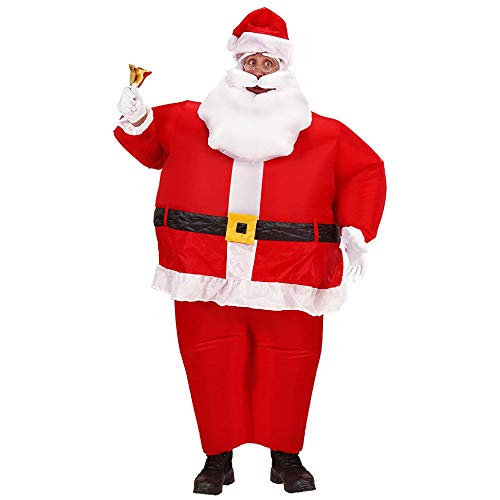 Widmann - Aufblasbares Kostüm Weihnachtsmann, mit integriertem Gebläse, Gürtel, Bart mit Schnurrbart, Hut, Karneval, Mottoparty Widmann - Aufblasbares Kostüm Weihnachtsmann, mit integriertem Gebläse, Gürtel, Bart mit Schnurrbart, Hut, Karneval, Mottoparty von W WIDMANN MILANO Party Fashion