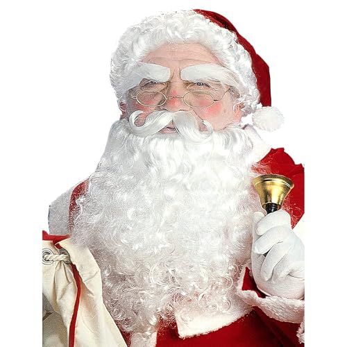 W WIDMANN MILANO Party Fashion E1534 - Perücke Luxus Weihnachtsmann, grau, Bart mit Schnurrbart, Augenbrauen, Nikolaus, Weihnachten, Karneval, Mottoparty von WIDMANN MILANO PARTY FASHION