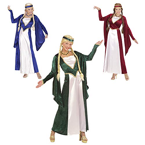 Widmann - Kostüm Renaissancekönigin, aus Samt, 3 Farben sortiert, Kleid, Kopfbedeckung, Karneval, Mottoparty Widmann - Kostüm Renaissancekönigin, aus Samt, 3 Farben sortiert, Kleid, Kopfbedeckung, Karneval, Mottoparty von Widmann