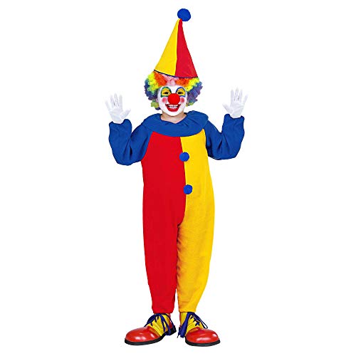 Widmann - Kinderkostüm Clown, Kostüm, Hut, Karneval, Mottoparty Gelb/Rot 104 von WIDMANN