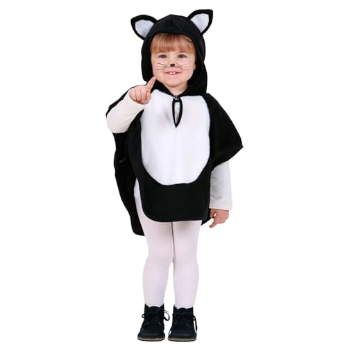 W WIDMANN MILANO Party Fashion - Kinderkostüm Katze, Poncho mit Kapuze, Kater, Tierkostüm W WIDMANN MILANO Party Fashion - Kinderkostüm Katze, Poncho mit Kapuze, Kater, Tierkostüm von WIDMANN MILANO PARTY FASHION