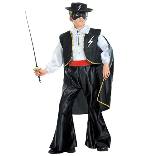 Widmann - Kinderkostüm Maskierter Bandit, Kostüm mit Weste, Umhang, Maske, Fasching, Karneval, Mottoparty von W WIDMANN MILANO Party Fashion