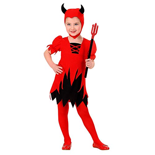 Widmann - Kinderkostüm Teufelchen, Kleid, Kopfbedeckung, Halloween, Karneval, Mottoparty von W WIDMANN MILANO Party Fashion