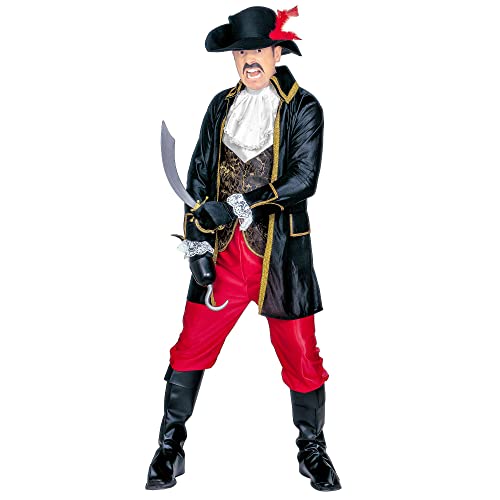 Widmann - Kostüm Bukanier, Jacke, Weste, Jabot, Hose, Stiefelüberzieher, Hut mit Feder, Pirat, Musketier, Mottoparty, Karneval Widmann - Kostüm Bukanier, Jacke, Weste, Jabot, Hose, Stiefelüberzieher, Hut mit Feder, Pirat, Musketier, Mottoparty, Karneval von W WIDMANN MILANO Party Fashion
