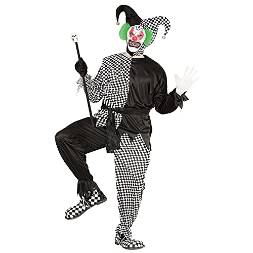 Widmann - Kostüm Evil Jester, Jacke, Hose, Gürtel und Hut, Killer Clown, Halloween, Karneval, Mottoparty von W WIDMANN MILANO Party Fashion