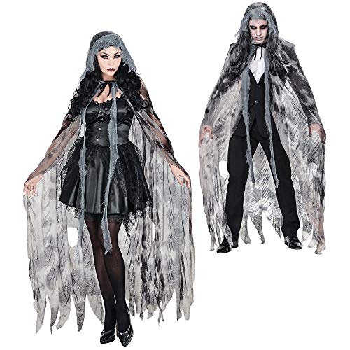 Widmann - Kostüm Ghostly Spirit, Umhang mit Kapuze, Horror, Gespenst, Halloween, Mottoparty von W WIDMANN MILANO Party Fashion