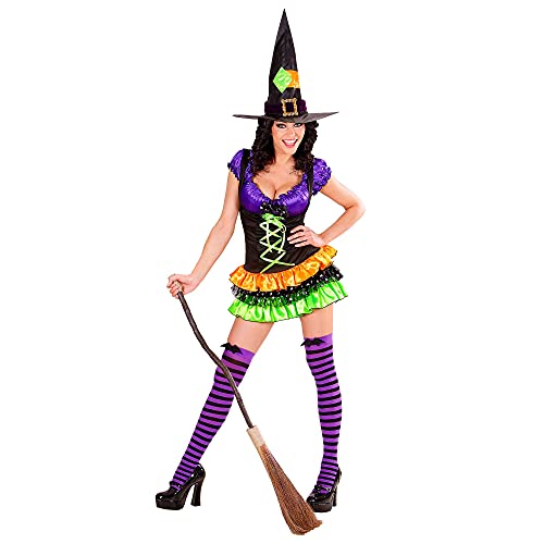 W WIDMANN MILANO Party Fashion - Kostüm Glamour-Hexe, Kleid, Hut, Zauberin, Magierin, Witch, Halloween, Mottoparty, Karneval von WIDMANN MILANO PARTY FASHION