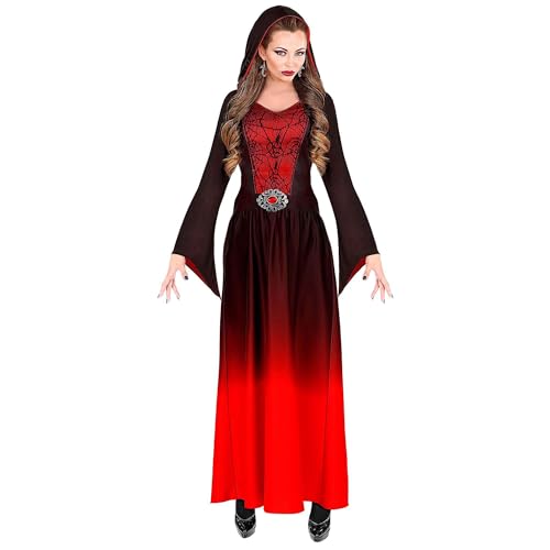 W WIDMANN MILANO Party Fashion - Kostüm Gothic Lady, Kleid mit Kapuze, Dämon, Vampir, Halloween von WIDMANN