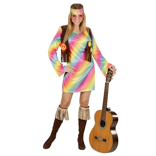 W WIDMANN MILANO Party Fashion - Kostüm Hippie, Kleid mit Weste, Stirnband, Flower Power, 60er Jahre von WIDMANN MILANO PARTY FASHION