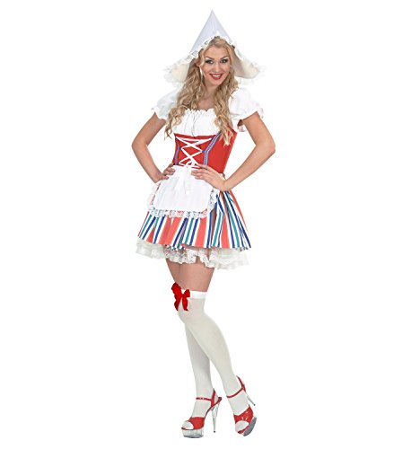 W WIDMANN MILANO Party Fashion, holländisches Mädchenkostüm, elegante Kleid mit Unterrock, praktische Schürze, traditioneller Hut, Größe M, aus nachhaltigen Materialien, ideal für alle Anlässe von W WIDMANN MILANO Party Fashion
