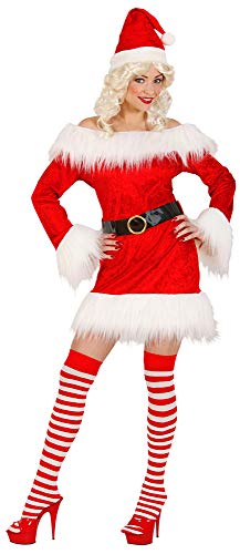 W WIDMANN MILANO Party Fashion - Kostüm Miss Santa, aus Samt und Plüsch, Frau vom Weihnachtsmann von WIDMANN
