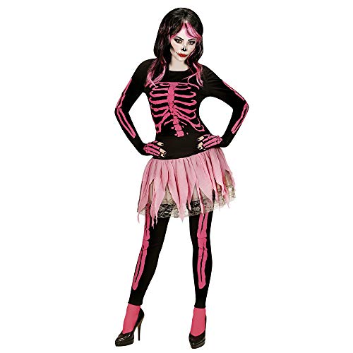 W WIDMANN MILANO Party Fashion - Kostüm Pink Skelett, Mottoparty, Shirt, Hose, Tütü und fingerlose Handschuhe, Halloween, Karneval, Mottoparty von WIDMANN MILANO PARTY FASHION