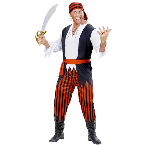 Widmann - Kostüm Pirat der Karibik, Hemd mit Hose, Weste, Gürtel, Bandana, Karneval, Mottoparty von WIDMANN MILANO PARTY FASHION