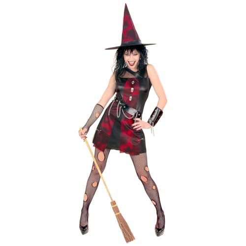 Widmann - Kostüm Punk Hexe, Kleid, Armband und Hut, Halloween, Karneval, Mottoparty Widmann - Kostüm Punk Hexe, Kleid, Armband und Hut, Halloween, Karneval, Mottoparty von W WIDMANN MILANO Party Fashion