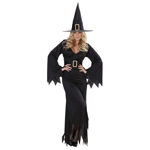 W WIDMANN MILANO Party Fashion - Kostüm Schwarze Hexe, Kleid, Gürtel, Hut, Halloween, Mottoparty, Karneval von W WIDMANN MILANO Party Fashion