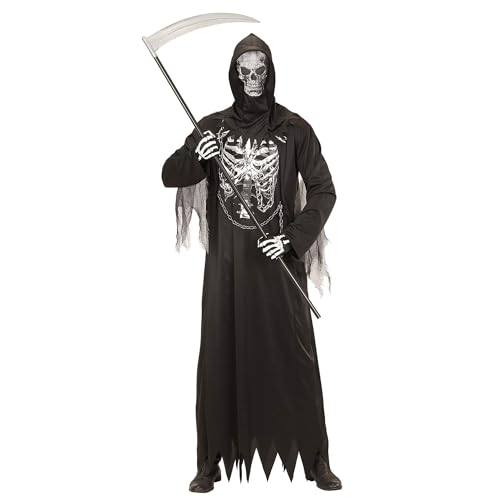 W WIDMANN MILANO Party Fashion - Kostüm Sensenmann, Robe mit Kette, Kapuzenmaske, Todesbote, Halloween W WIDMANN MILANO Party Fashion - Kostüm Sensenmann, Robe mit Kette, Kapuzenmaske, Todesbote, Halloween von W WIDMANN MILANO Party Fashion