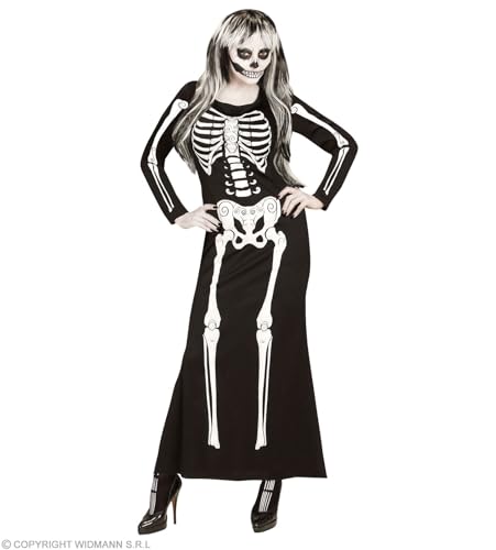 W WIDMANN MILANO Party Fashion - Kostüm Skelett, bodenlanges Kleid, Halloween Verkleidung Damen von WIDMANN MILANO PARTY FASHION