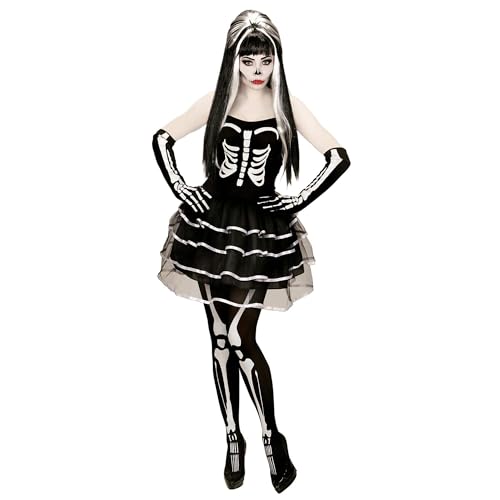 W WIDMANN MILANO Party Fashion - Kostüm Skelett, Kleid und Handschuhe, für Halloween, Karneval von W WIDMANN MILANO Party Fashion