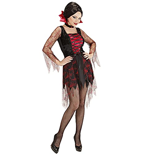 Widmann - Kostüm Spiderweb Vampiria, Kleid und Kragen mit Juwel, Vampir, Spinne, Halloween, Karneval Widmann - Kostüm Spiderweb Vampiria, Kleid und Kragen mit Juwel, Vampir, Spinne, Halloween, Karneval von W WIDMANN MILANO Party Fashion