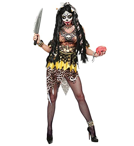 W WIDMANN MILANO Party Fashion - Kostüm Voodoo Priesterin, Kleid, Armstulpen, Stirnband, Hexendoktor, Neandertaler von WIDMANN MILANO PARTY FASHION