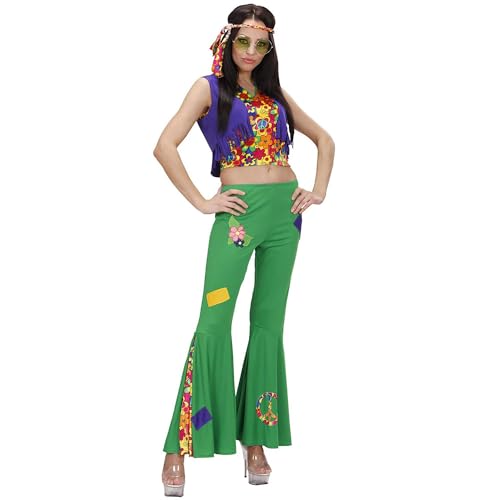 W WIDMANN MILANO Party Fashion - Kostüm Woodstock Hippie Girl, Top, Weste, Hose und Stirnband, Flower Power, Karneval, Mottoparty W WIDMANN MILANO Party Fashion - Kostüm Woodstock Hippie Girl, Top, Weste, Hose und Stirnband, Flower Power, Karneval, Mottoparty von W WIDMANN MILANO Party Fashion