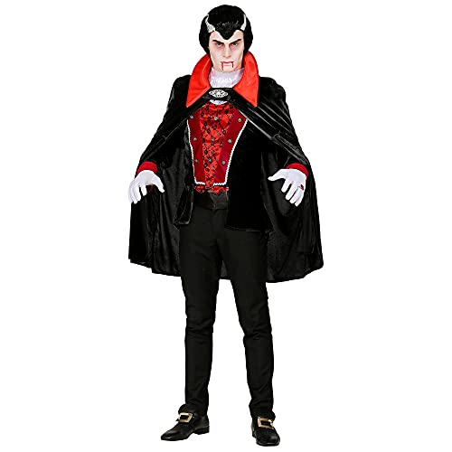 W WIDMANN MILANO Party Fashion - Kostüm viktorianischer Vampir, Oberteil mit Weste, Jabot, Umhang, Halloween, Karneval, Mottoparty von WIDMANN MILANO PARTY FASHION