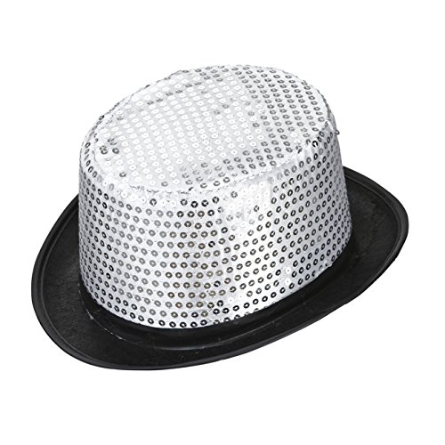W WIDMANN MILANO Party Fashion 0444Y - Zylinderhut mit Pailletten, silber, One Size, für Erwachsene, Silvester, Mottoparty W WIDMANN MILANO Party Fashion 0444Y - Zylinderhut mit Pailletten, silber, One Size, für Erwachsene, Silvester, Mottoparty von WIDMANN MILANO PARTY FASHION