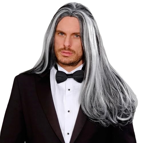 W WIDMANN MILANO Party Fashion M9198 - Dream Hair Perücke Viktorianischer Vampir, schwarz-grau, hohe Qualität, Mottoparty, Karneval W WIDMANN MILANO Party Fashion M9198 - Dream Hair Perücke Viktorianischer Vampir, schwarz-grau, hohe Qualität, Mottoparty, Karneval von W WIDMANN MILANO Party Fashion
