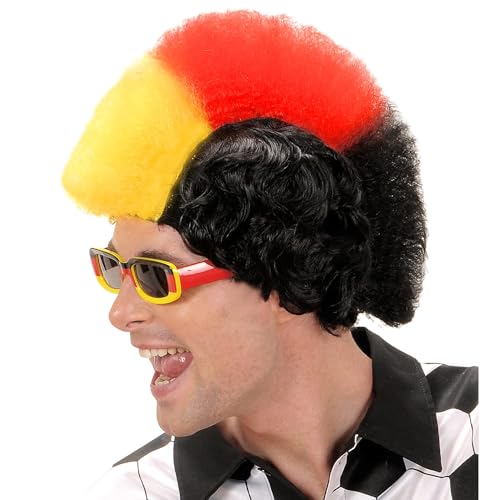 Widmann P0707 - Perücke Fan, schwarz-rot-gold, Deutschland Fan, Irokesenschnitt, Sportfan, Weltmeisterschaft, Mottoparty, Karneval Widmann P0707 - Perücke Fan, schwarz-rot-gold, Deutschland Fan, Irokesenschnitt, Sportfan, Weltmeisterschaft, Mottoparty, Karneval von W WIDMANN MILANO Party Fashion