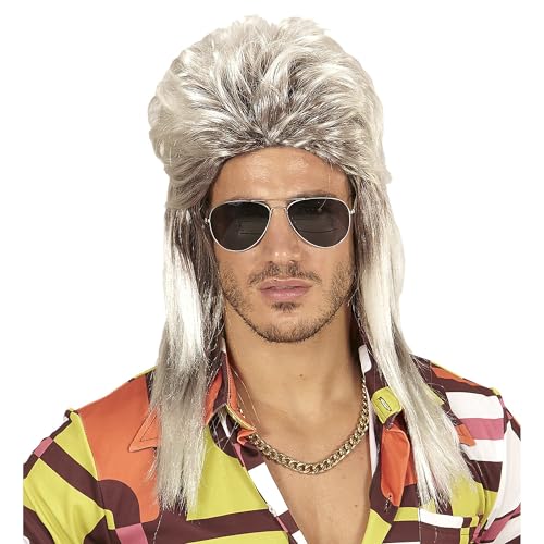 Widmann 04652 Perücke Vokuhila, blond, One Size von WIDMANN