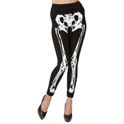 W WIDMANN MILANO Party Fashion - Leggings Skelett, 75 DEN, Strumpfhose, Hose für Halloween von W WIDMANN MILANO Party Fashion