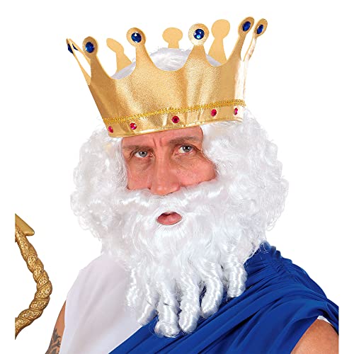 W WIDMANN MILANO Party Fashion W6559 - Perücke für mehrere Charaktere, weiß, Bart mit Locken, Poseidon, Karneval, Mottoparty W WIDMANN MILANO Party Fashion W6559 - Perücke für mehrere Charaktere, weiß, Bart mit Locken, Poseidon, Karneval, Mottoparty von WIDMANN MILANO PARTY FASHION