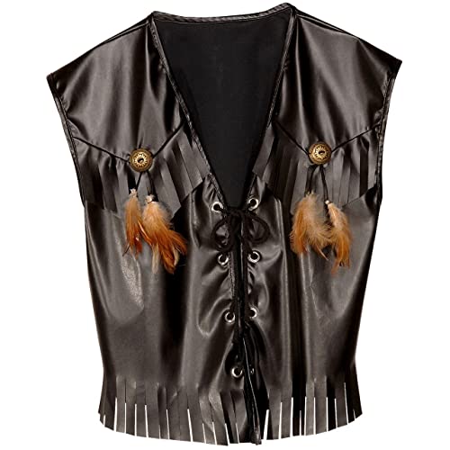 W WIDMANN MILANO Party Fashion - Weste Cowboy, aus Kunstleder, Rocker, Biker, Western Kostüm von W WIDMANN MILANO Party Fashion