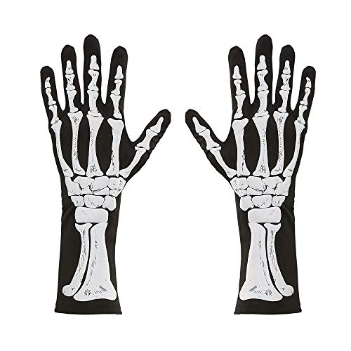 W WIDMANN MILANO Party Fashion 01088 - Handschuhe Skelett, 35 cm, Gerippe, Halloween, Karneval, Mottoparty von WIDMANN MILANO PARTY FASHION