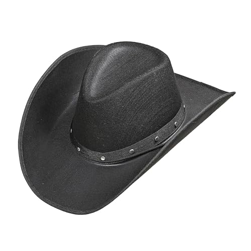 W WIDMANN MILANO Party Fashion 01101 - Cowboy Hut mit Nieten, Schwarz, Wilder Westen, Hut, Kopfschmuck, Accessoire, Karneval, Mottoparty W WIDMANN MILANO Party Fashion 01101 - Cowboy Hut mit Nieten, Schwarz, Wilder Westen, Hut, Kopfschmuck, Accessoire, Karneval, Mottoparty von W WIDMANN MILANO Party Fashion