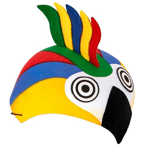 Widmann 11752 - Hut Papagei für Kinder, aus Filz, Maske, Tier, Mottoparty, Karneval von WIDMANN