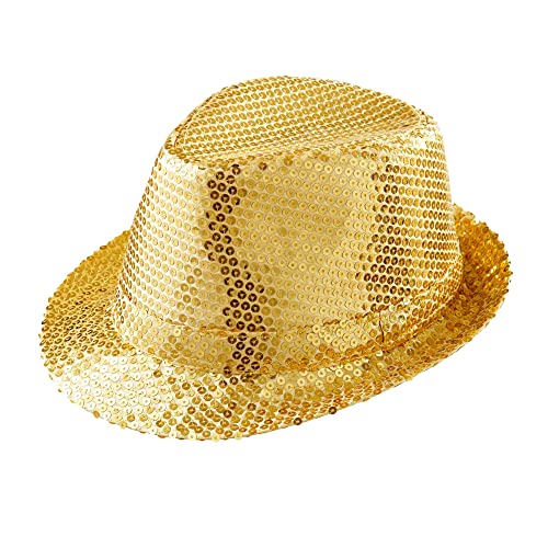 "GOLD SEQUINED FEDORA" - von WIDMANN MILANO PARTY FASHION