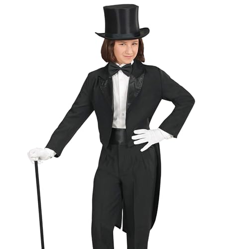 "CHILDREN'S BLACK TAILCOAT WITH SATIN COLLAR" - (128 cm / 5-7 Years) von WIDMANN