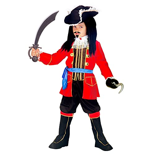 "PIRATE CAPTAIN" (coat with jabot, pants with boot covers, belt, hat) - (158 cm / 11-13 Years) von WIDMANN