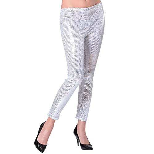 "SILVER SEQUIN LEGGINGS" - (S) von WIDMANN