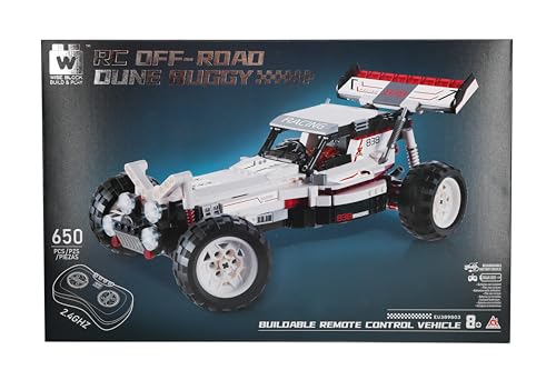 W WISE BLOCK Bauspielzeug, STEM Spielzeug für Kinder ab 8 Jahren, 600+ Teile Bausatz ferngesteuertes Auto, RC Cars Geburtstagsgeschenke für Kinder, RC Off-Road Dünen-Buggy von W WISE BLOCK