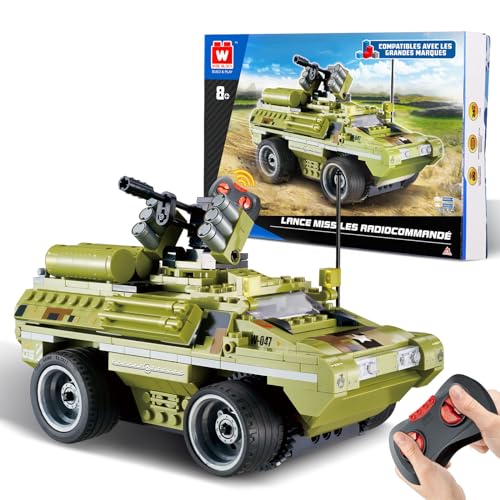 W WISE BLOCK Building Toy, STEM Spielzeug für Kinder ab 8 Jahren, 371 Teile Baukasten Ferngesteuertes Auto, RC Cars Geburtstagsgeschenke für Kinder, Militärisches Panzerfahrzeug W WISE BLOCK Building Toy, STEM Spielzeug für Kinder ab 8 Jahren, 371 Teile Baukasten Ferngesteuertes Auto, RC Cars Geburtstagsgeschenke für Kinder, Militärisches Panzerfahrzeug von W WISE BLOCK