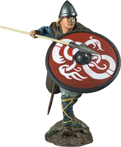 WBritain - 62139 - Wrath of The Northmen, Geir Viking Defending with Spear and Shield, Metall, Maßstab: 1/30, H: 6,5cm, B: 9cm, T: 3cm von W. Britain