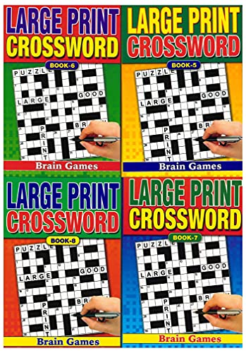 W.F. Graham Set mit 4 großen Kreuzworträtselbüchern, 75 Puzzles pro Reise-Puzzle-Pad von W.F. Graham