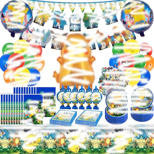 Partygeschirr Kindergeburtstag Set, 143 PCS Tischdeko Geburtstag Kinder, Kindergeburtstag Deko mit Happy Birthday Banner, Luftballons, Tischdecke, Party Servietten, Teller, Kinder Party Set Partygeschirr Kindergeburtstag Set, 143 PCS Tischdeko Geburtstag Kinder, Kindergeburtstag Deko mit Happy Birthday Banner, Luftballons, Tischdecke, Party Servietten, Teller, Kinder Party Set von NEUNEL