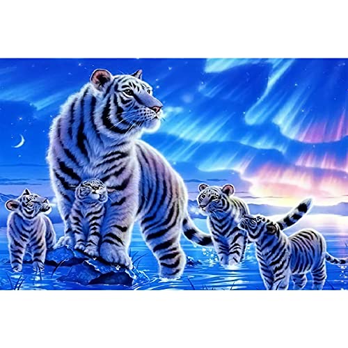 WACYDSD Puzzle 1000 Teile Weißer Tiger Classic Puzzle DIY Kit Holzspielzeug Unique Gift Home Decor von WACYDSD