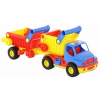 WADER 37718 ConsTruck Muldenkipper mit Kippanhänger (im Schaukarton) von WADER