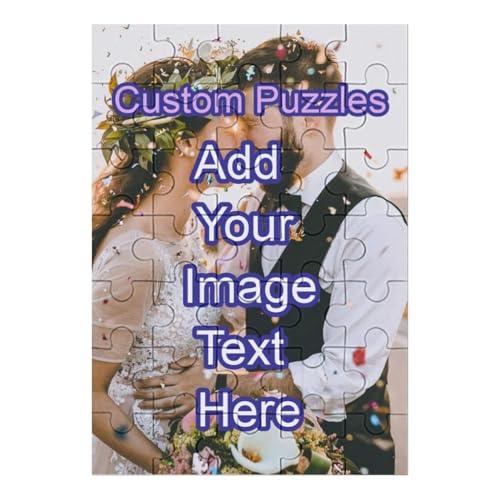 Personalisiertes Puzzle, individuelles Puzzle aus Fotos, 1000/500/300/200/35 Teile, personalisierte personalisierte Holzpuzzle-Geschenke für Familie, Hochzeit, Freunde, Kinder von WAFICAC